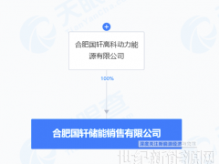 国轩高科成立储能销售公司，注册资本3000万