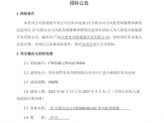 15台联合动力风机变频器整体换型改造招标！