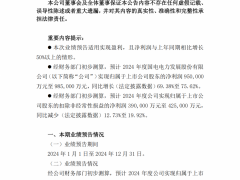 风电龙头业绩预告！2024年度净利增幅超69.38%